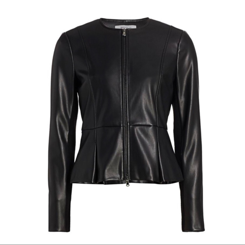🥂SOLD🥂 BAILEY 44 Avery Vegan Leather Peplum Jacket NWT - Picture 7 of 16